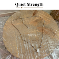 Healing Journey Becoming Me Two Hearts Necklace in Sterling Silver