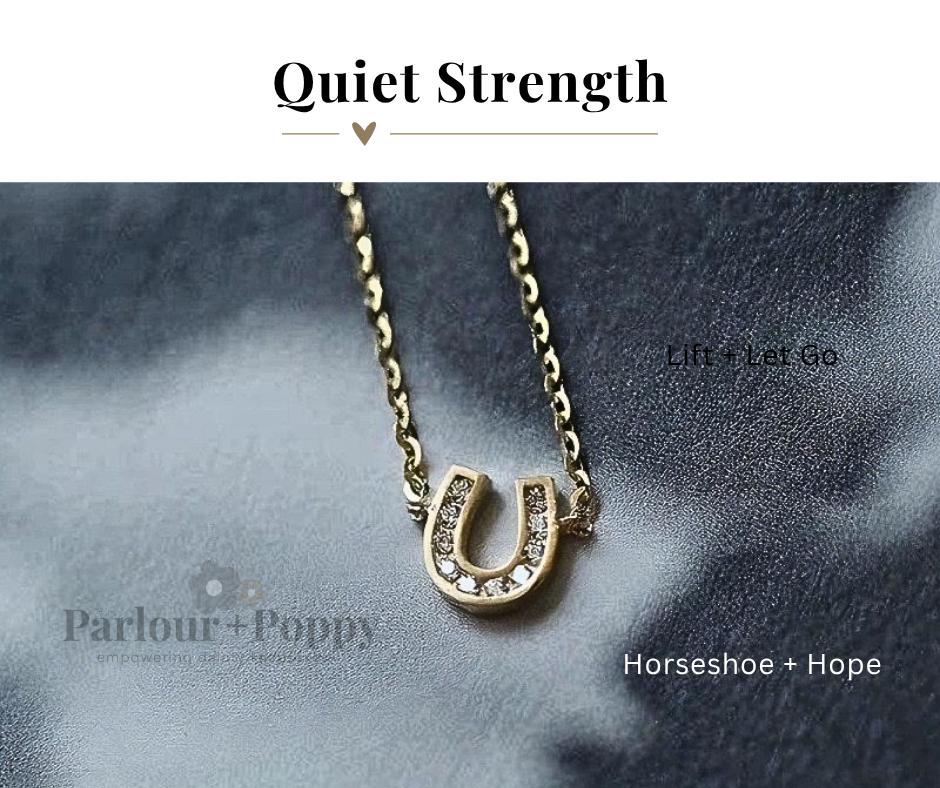 P + P Horseshoe + Hope Dainty Horseshoe + CZ Necklace