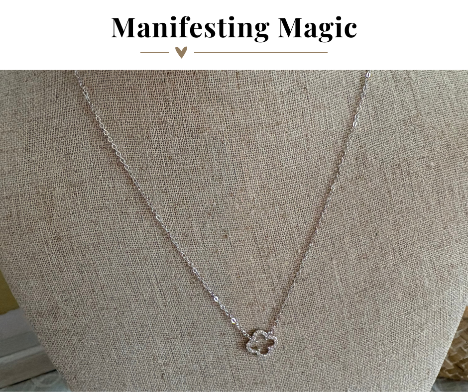 Manifesting Magic A Little Luck Clover Necklace in Silver and Gold