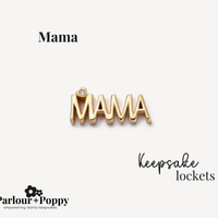 Mama Script and Diamond Charm