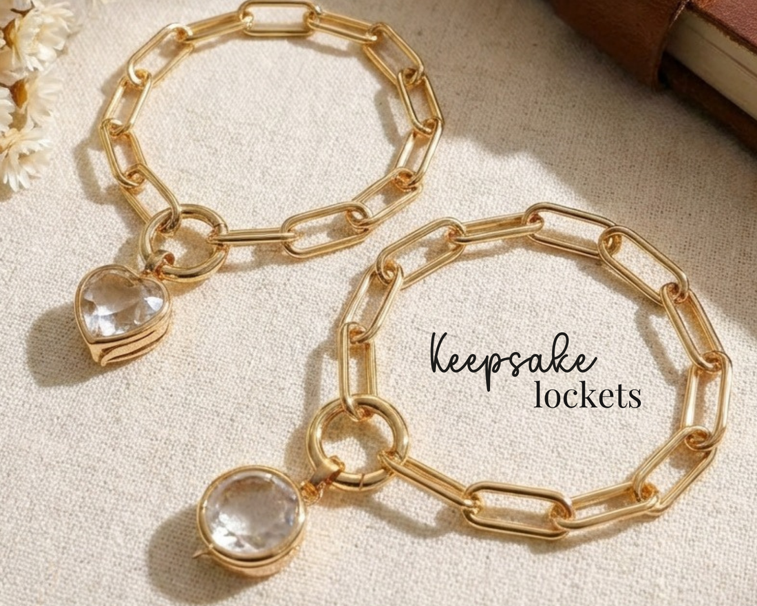 Memory Locket Gold Charm Bracelet