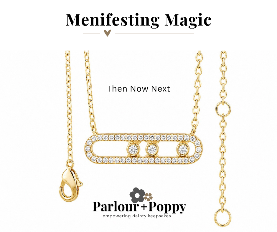 Then, Now, Next Cubic Zirconia Manifestation Necklace