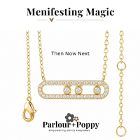 Then, Now, Next Cubic Zirconia Manifestation Necklace