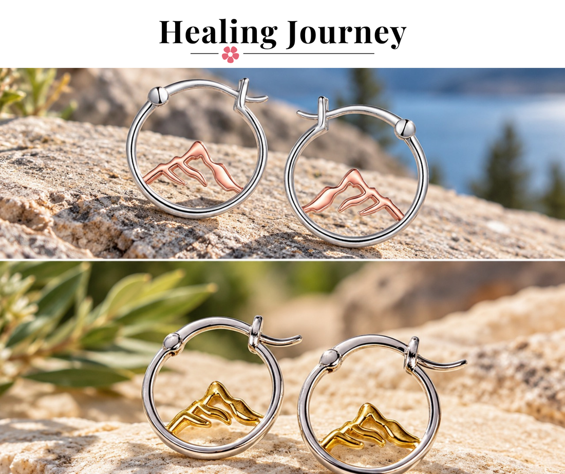 P + P Wild At Heart Mountain Mini Hoop Earrings