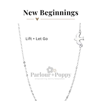 New Beginnings Flying Bird Necklace in Silver and Gold
