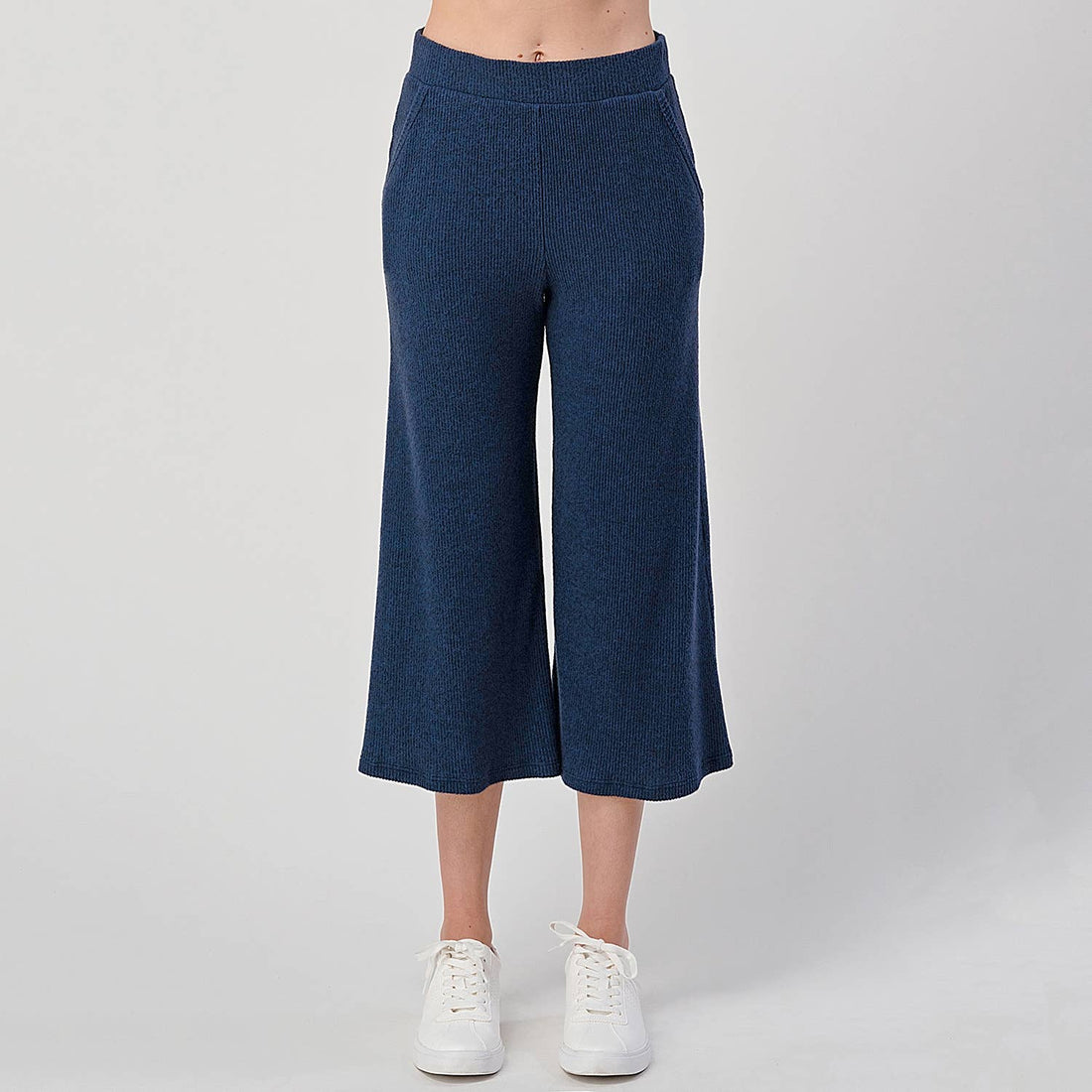 Brushed Rib Knit Lounge Capri