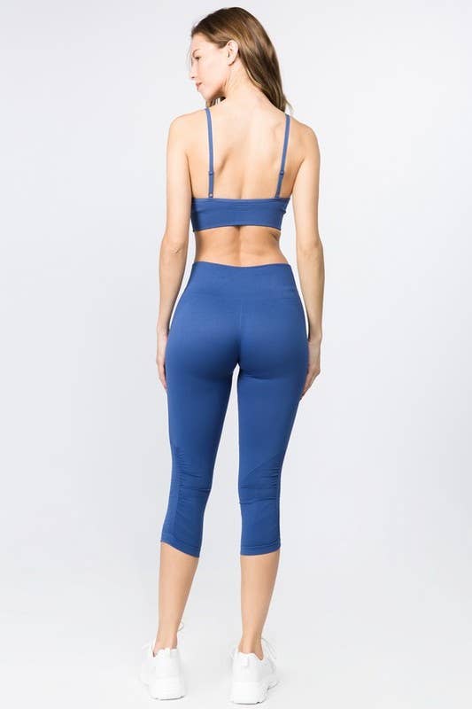 Cinched Ankle Seamless Activewear Leggings