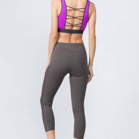 Mesh Side Workout Capri Wt/Pocket