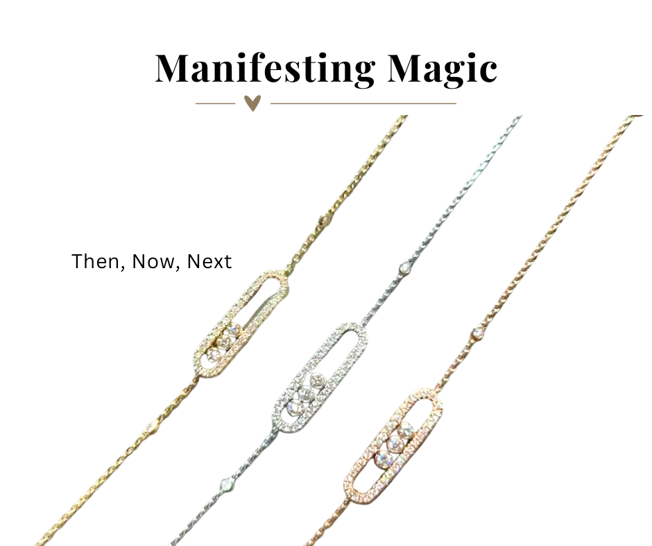 Then, Now, Next Bracelet Cubic Zirconia Manifestation Bracelet
