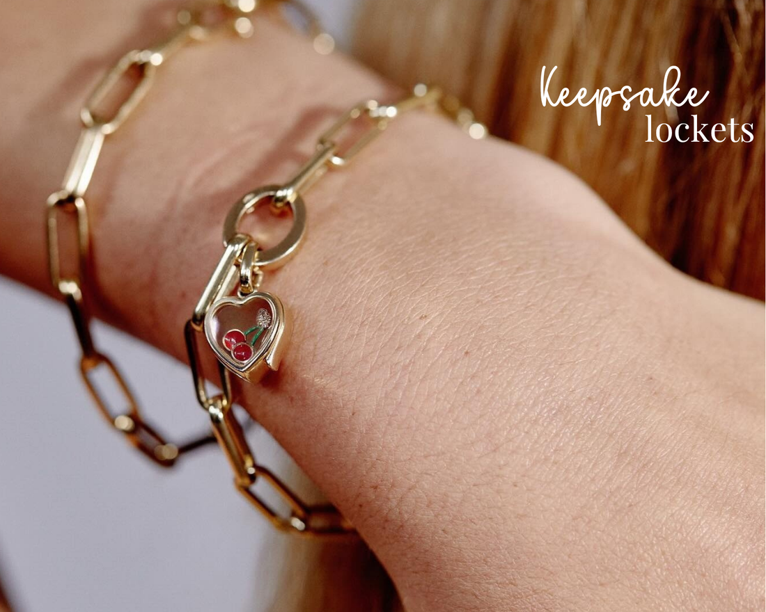 Memory Locket Gold Charm Bracelet