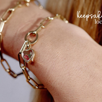 Memory Locket Gold Charm Bracelet