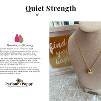 Quiet Strength "Growing and Glowing" Bean Necklace in Silver and Gold