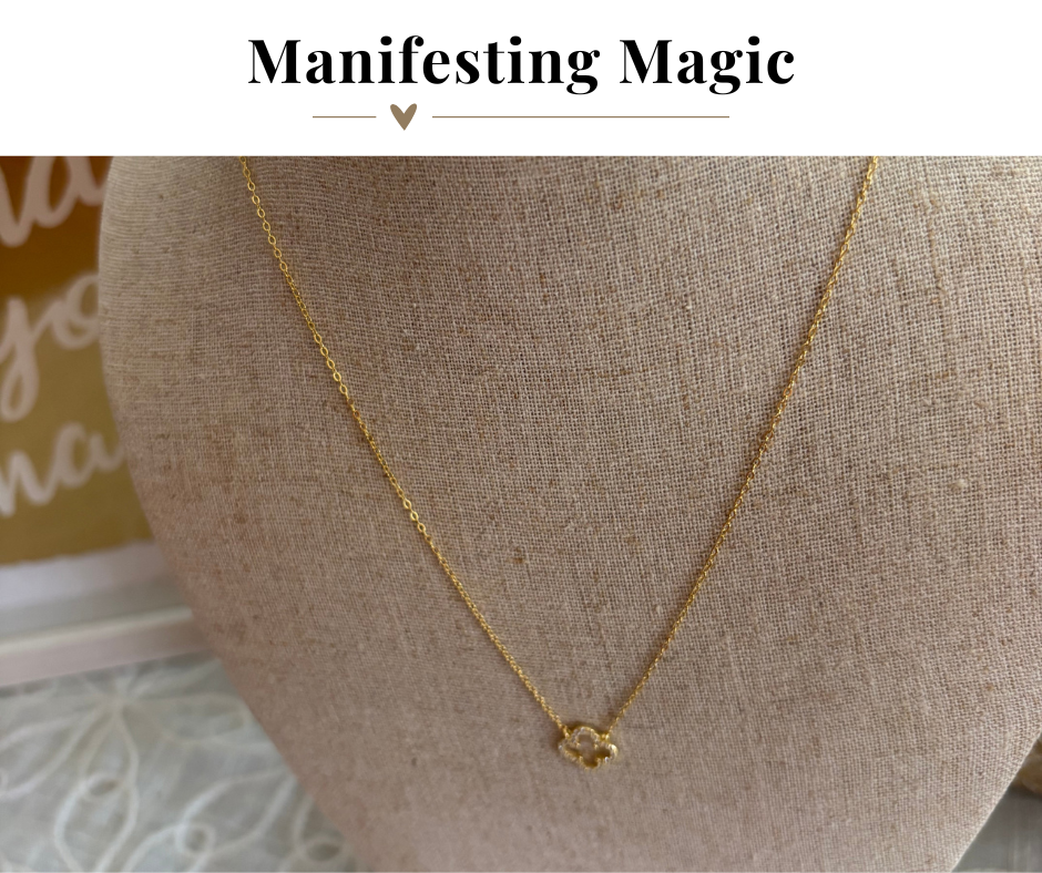 Manifesting Magic A Little Luck Clover Necklace in Silver and Gold