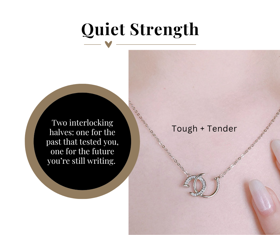 Quiet Strength "Tough and Tender" Interlocking Nail Necklace