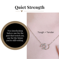 Quiet Strength "Tough and Tender" Interlocking Nail Necklace