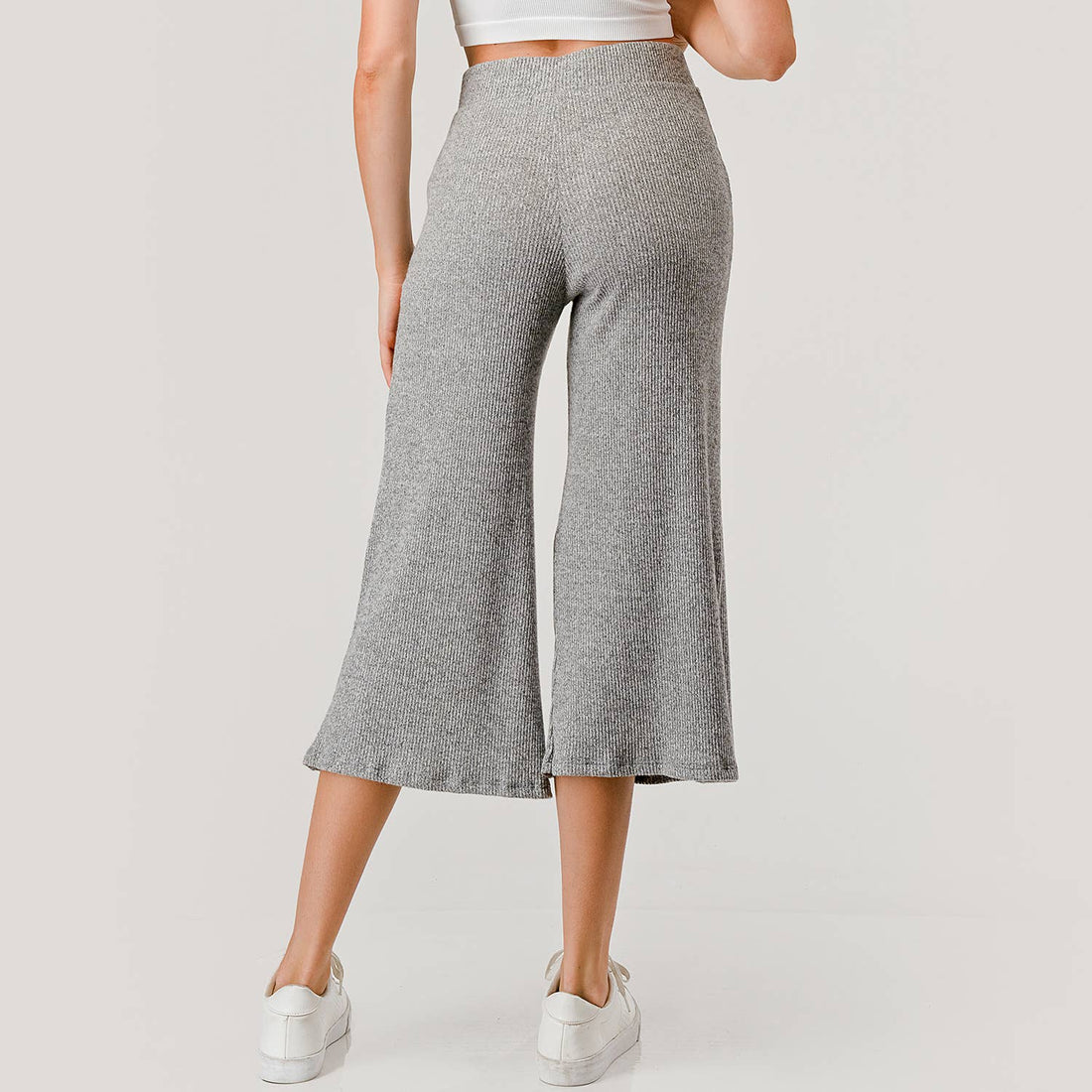 Brushed Rib Knit Lounge Capri