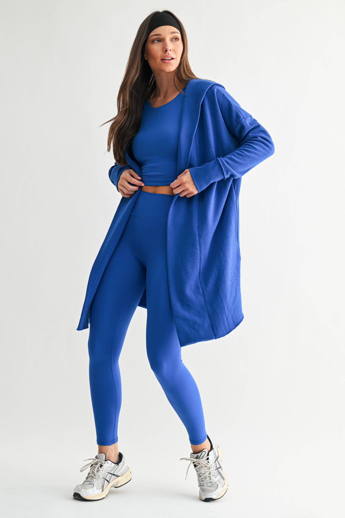 Open Front Longline Hoodie Cardigan