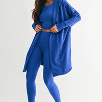 Open Front Longline Hoodie Cardigan