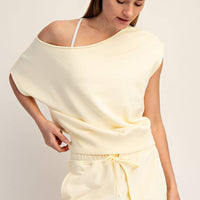 French Terry Off the Shoulder Top