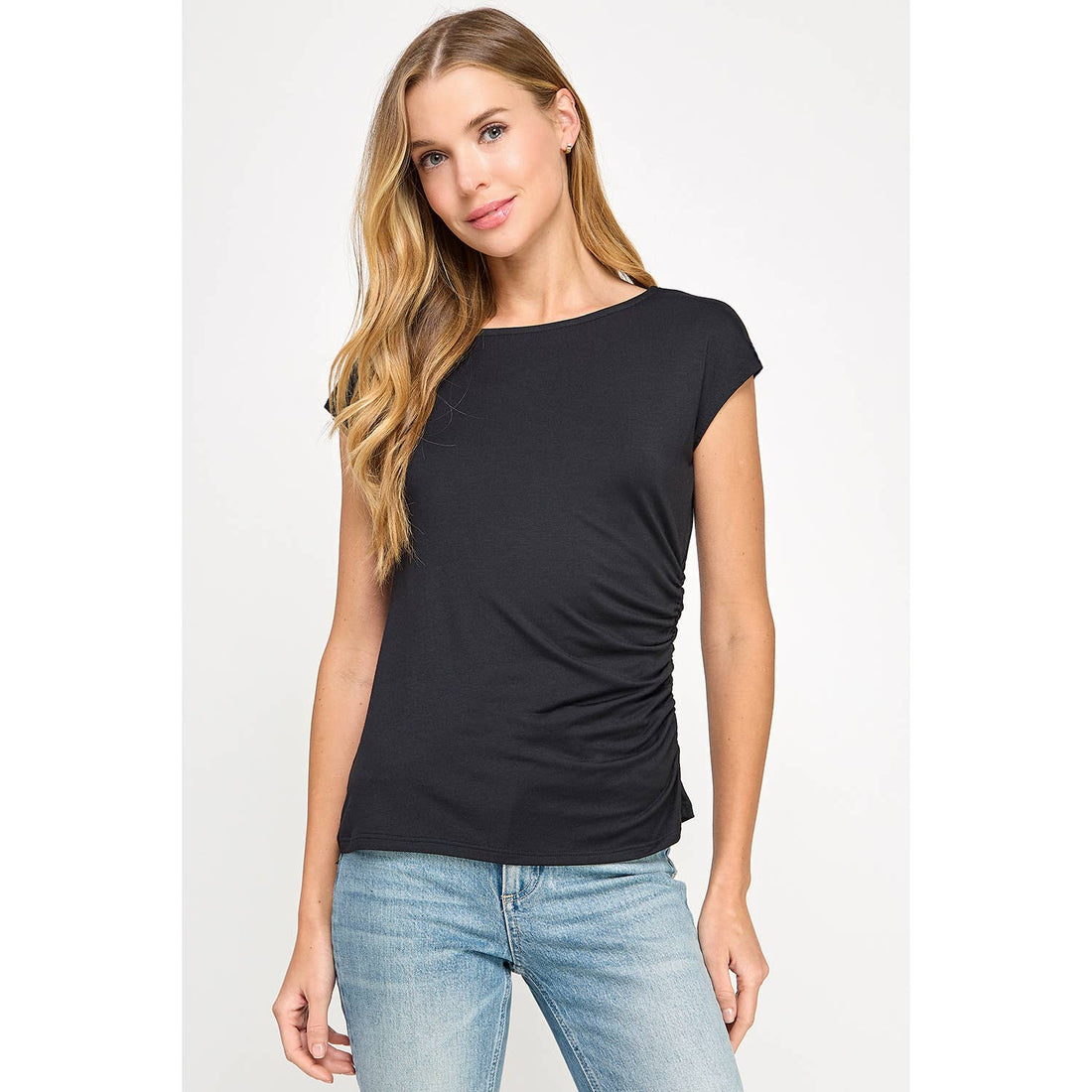 One Side Ruched Tank