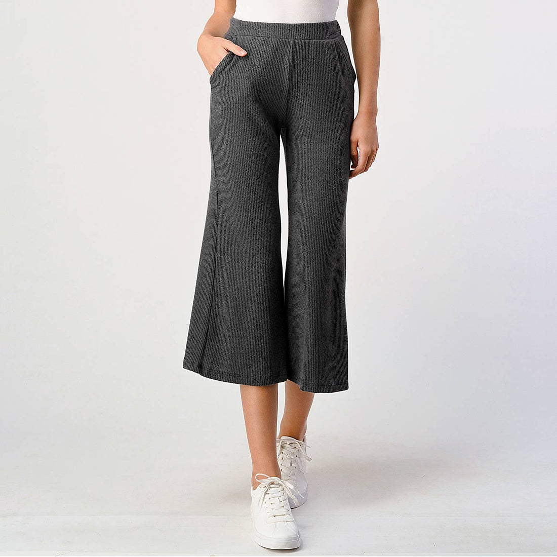 Brushed Rib Knit Lounge Capri
