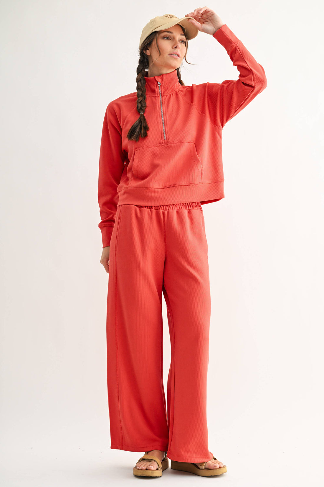 Luxe 1/4 Zip Rib Sweater