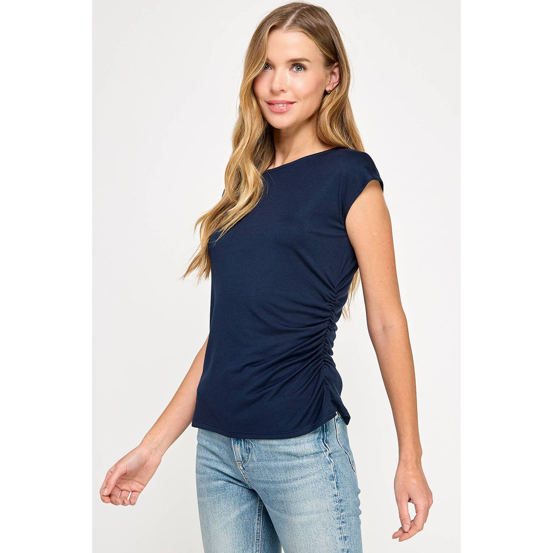 One Side Ruched Tank