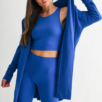 Open Front Longline Hoodie Cardigan