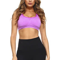 Marled Knit Activewear Sports Bra