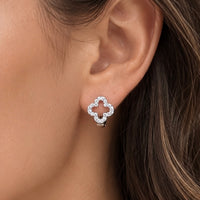 Lady Luck Clover Earrings in Silver and Gold