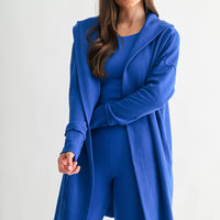 Open Front Longline Hoodie Cardigan