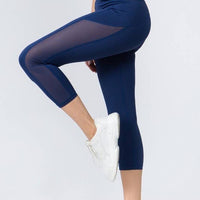 Mesh Side Workout Capri Wt/Pocket