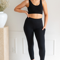 Bamboo Viva Pocket Leggings - Black
