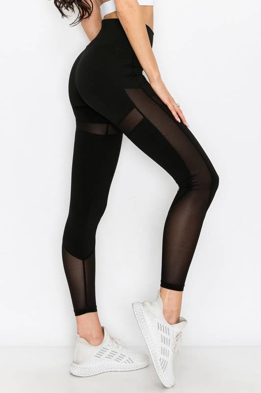 Contour Mesh Active Leggings