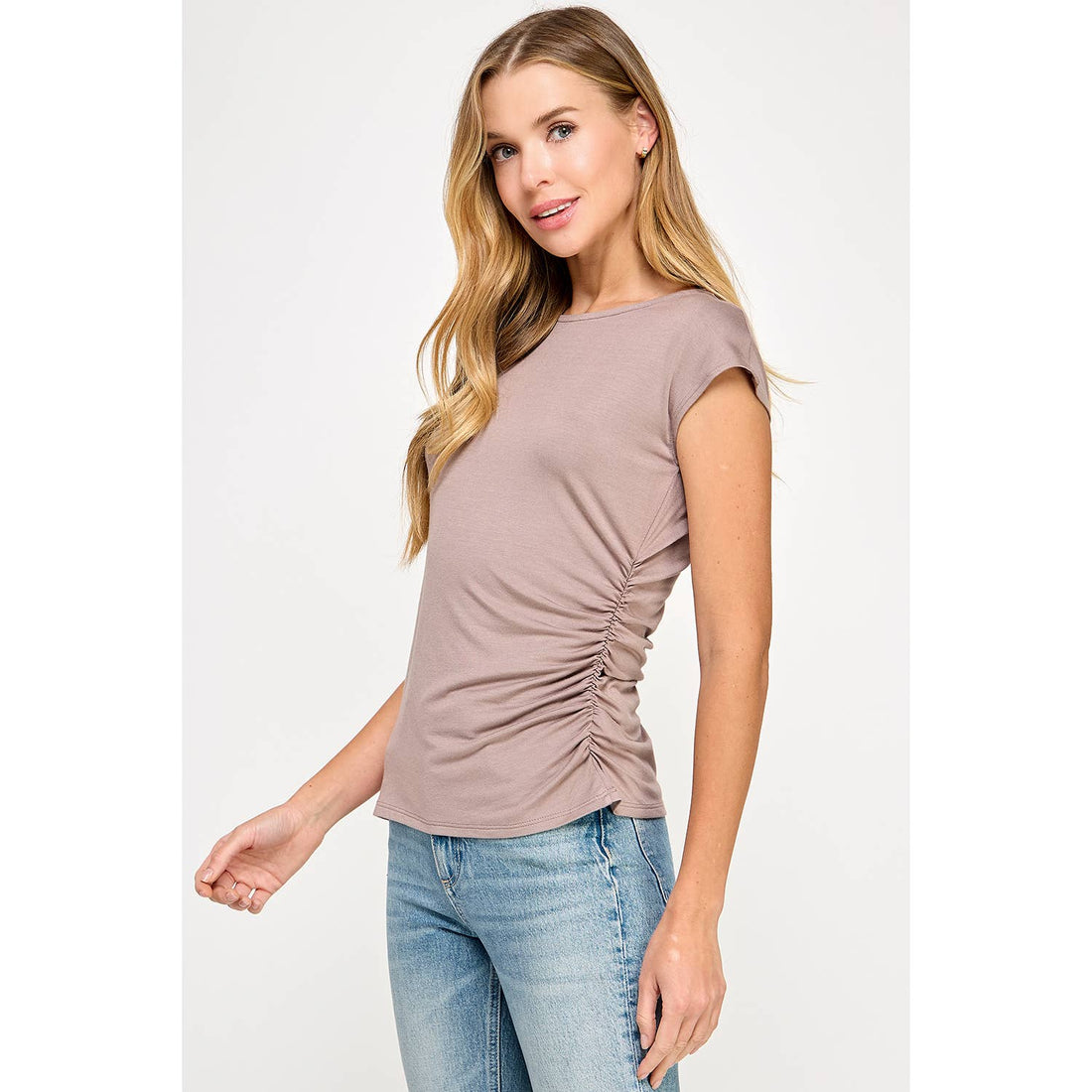 One Side Ruched Tank