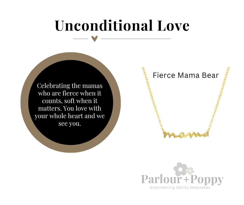 Unconditional Love Mama Script Necklace