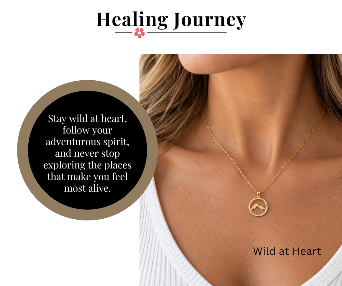 P + P Wild at Heart Dainty Gold Mountain Necklace