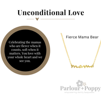 Unconditional Love Mama Script Necklace