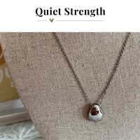 Quiet Strength "Growing and Glowing" Bean Necklace in Silver and Gold