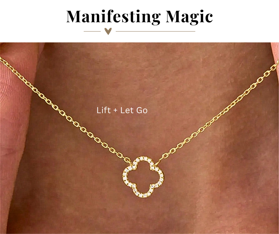 Manifesting Magic A Little Luck Clover Necklace in Silver and Gold