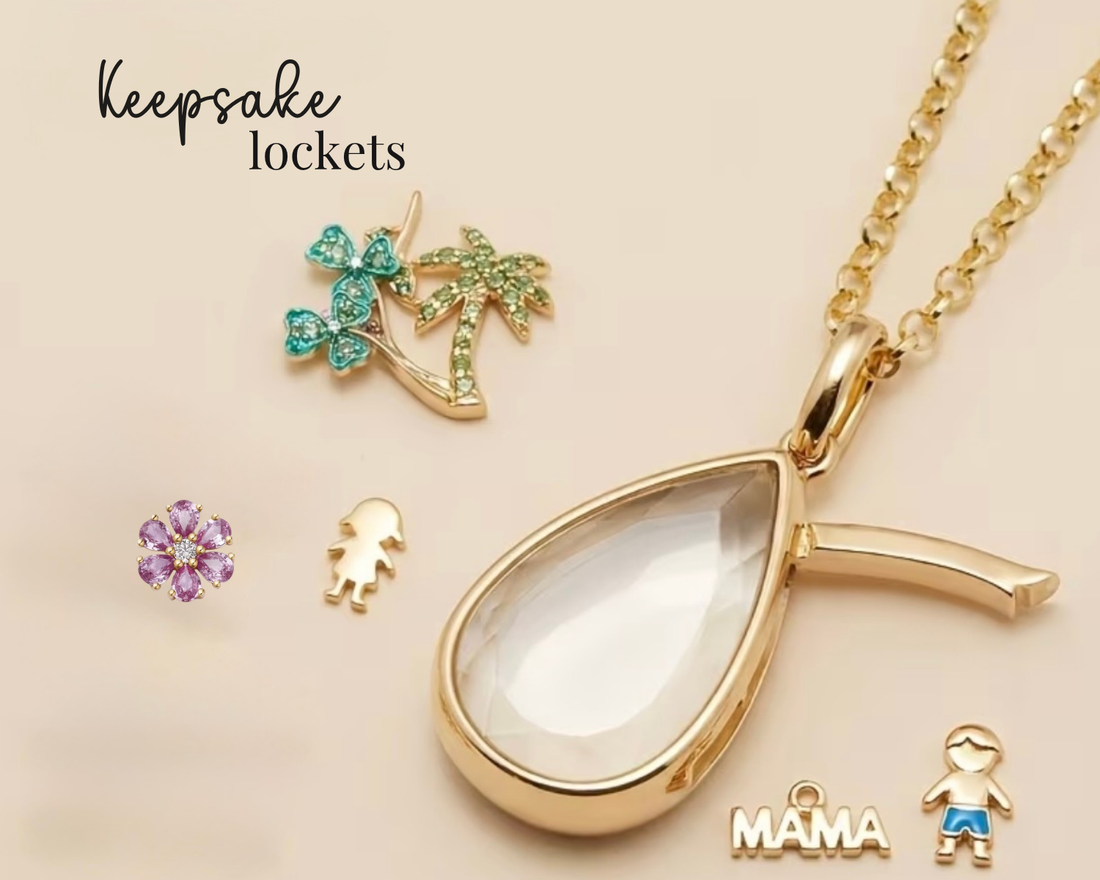 Teardrop Glass Keepsake Locket Necklace