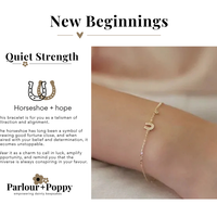 Horseshoe + Hope Dainty Gold Horseshoe Bracelet in Gold or Silver