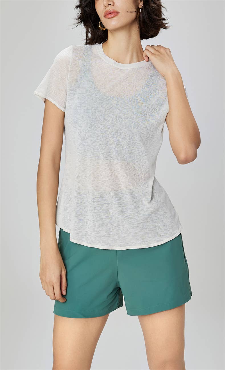 Gillian Open Back Cover Up Active T-Shirt