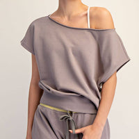 French Terry Off the Shoulder Top