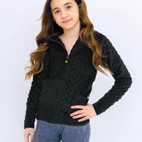 Kids Minky Bubble Zip Hoodie