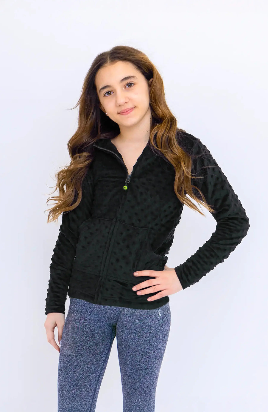 Kids Minky Bubble Zip Hoodie