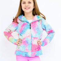 Kids Minky Bubble Zip Hoodie
