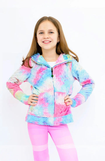Kids Minky Bubble Zip Hoodie