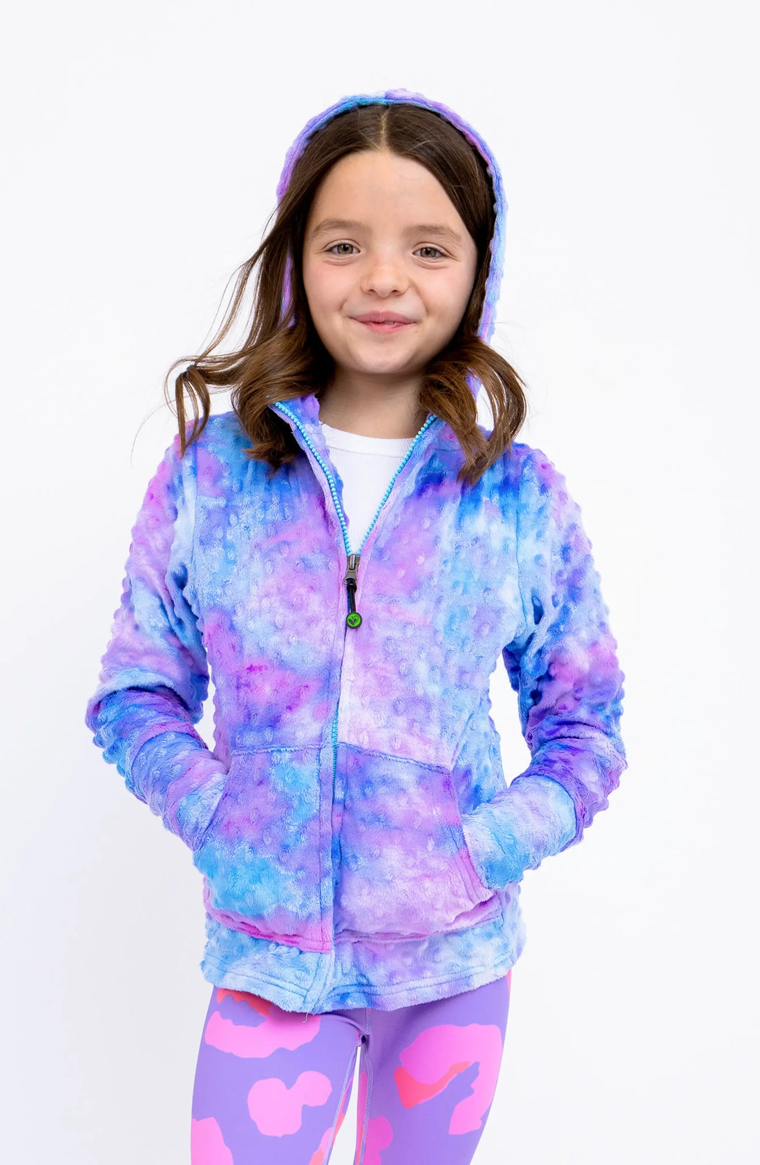 Kids Minky Bubble Zip Hoodie
