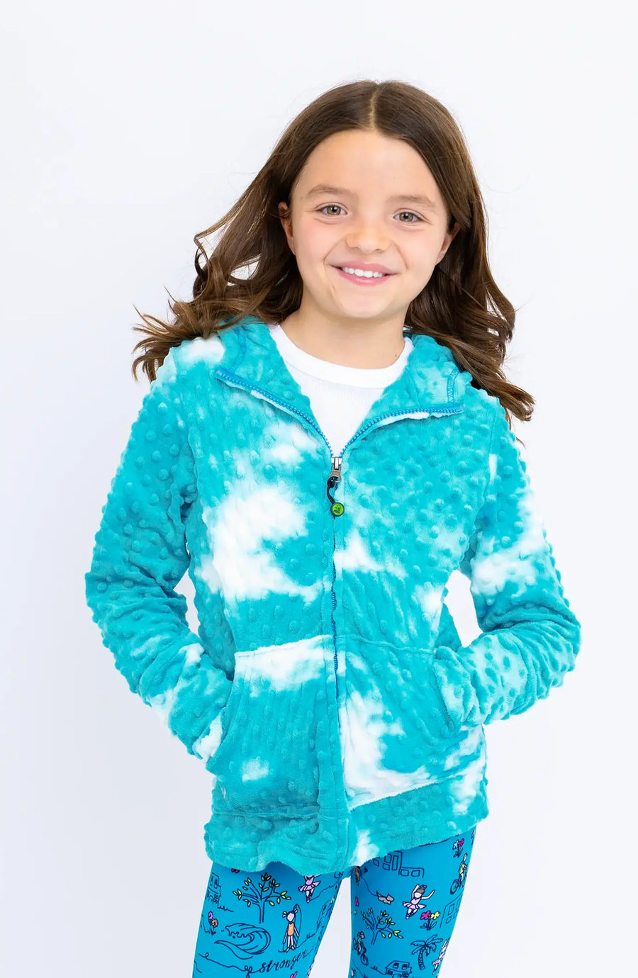 Kids Minky Bubble Zip Hoodie